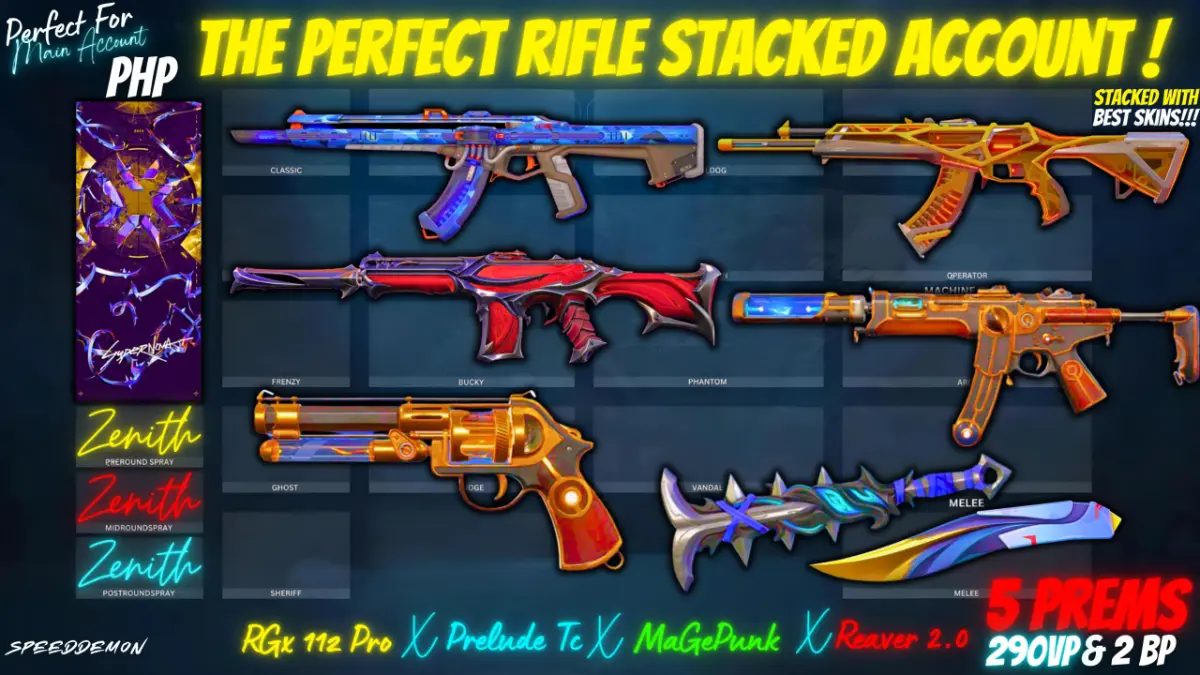 💸 BUDGET BEAST 🦁⚡|🔥PRELUDE VANDAL 💀|💚RGX VANDAL⚔️|👻REAVER PHANTOM🖤|⚡MAGEPUNK SHERIFF🔫|⚙️MAGEPUNK SPECTRE ⚡|🎖️2 BATTLEPASSES ✨🏆