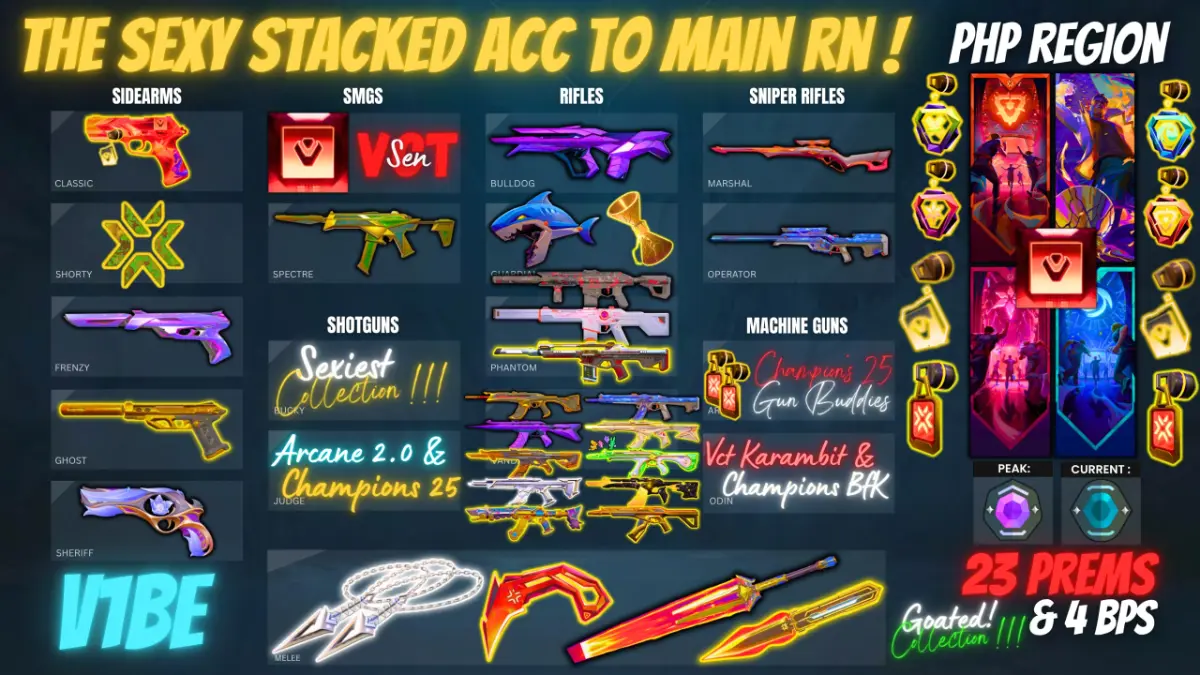 🔥 GOATED VALORANT ACCOUNT | VCT + CHAMPIONS + ARC