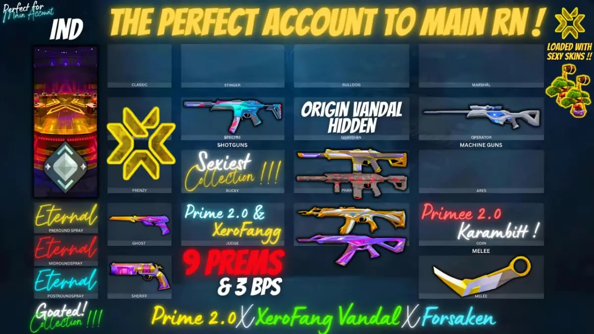 9 Prem 3 BP (Xerofang X Forsaken X Neo Frontier X Recon X Prime Karambit)