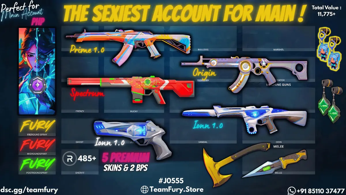 5 Premium Skins With Prime / Spectrum & Friends