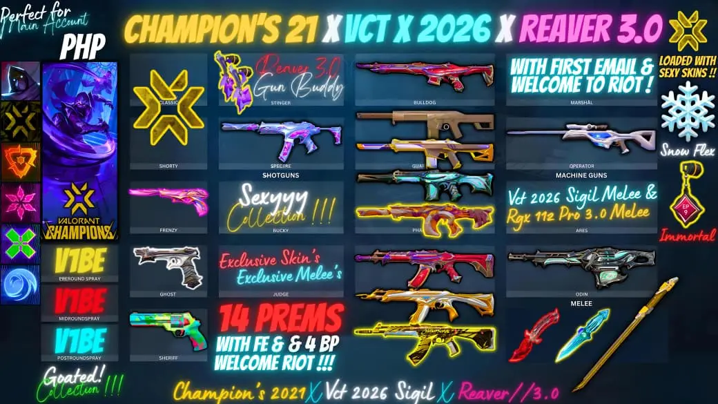 FE 🔥VAL ACC-CHAMPION'S 21 x VCT 2026 x REAVE R3.0