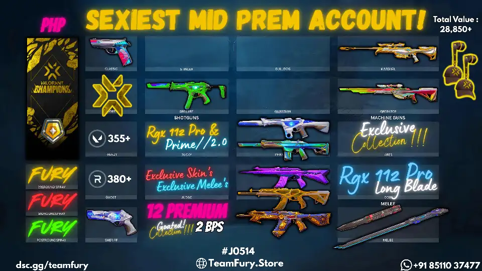 12 Premium Skins With RGX Blade / Araxys  / Amondr