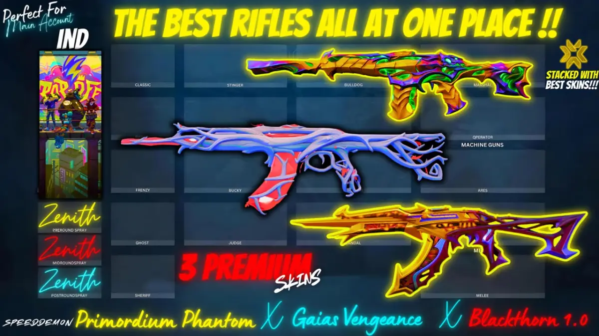 🥀 BLACKTHORN VANDAL | 🌲 GAIA'S VENGEANCE VANDAL | 🔥 PRIMORDIUM PHANTOM | 🪙 400 VP EXTRA