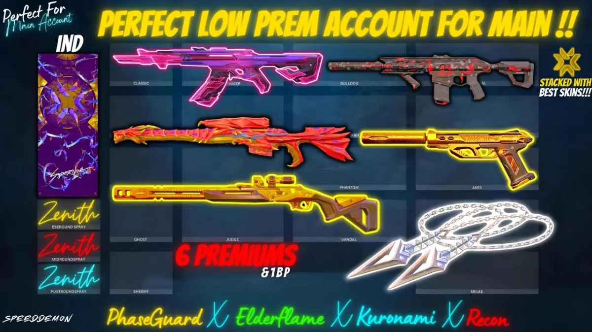 6 PREMS|KURO KNIFE|EXO VANDAL|RECON PHANTOM & MORE