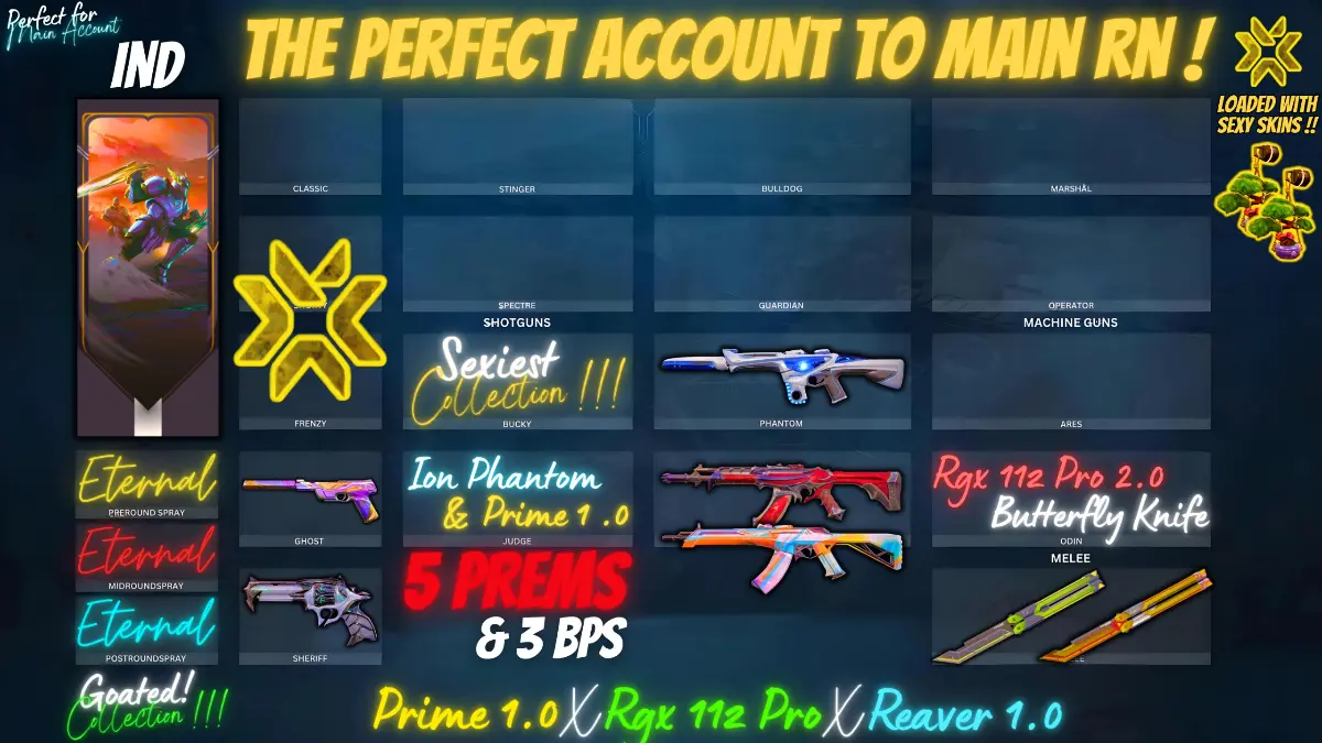 5 Prem 3 BPs (Prime X Reaver X RGX Butterfly)