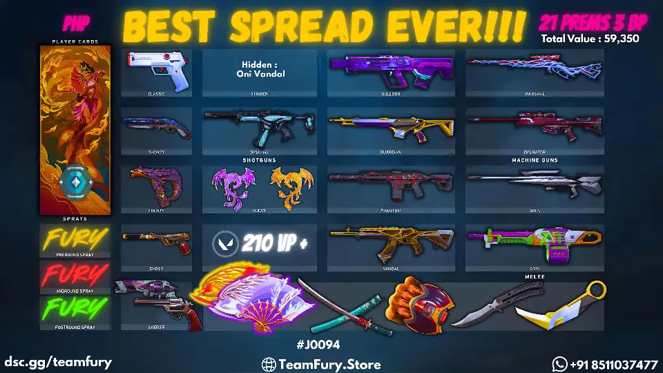 21 Premium Skins with all weapon single skin
