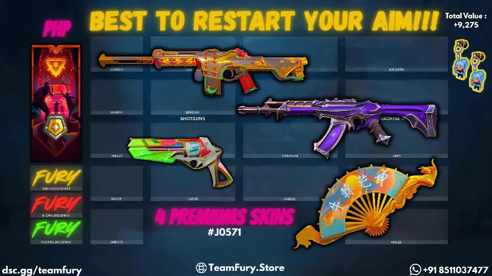 4 premium Skins With Celestial Fan