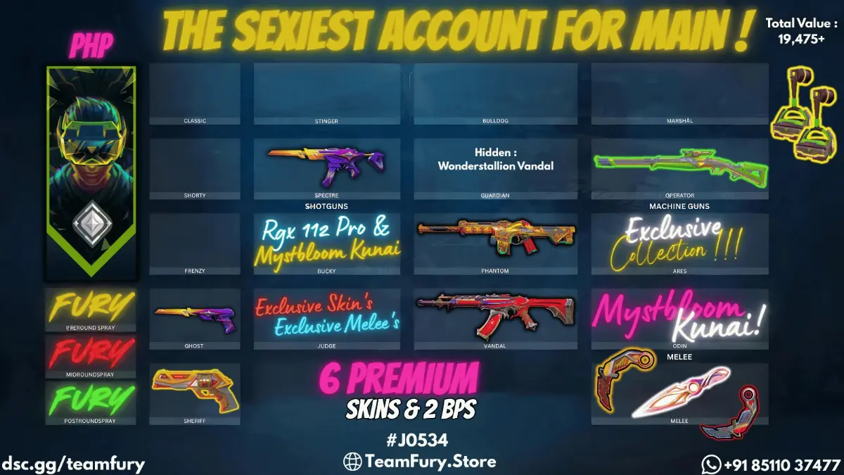 6 Premium Skins With RGX 3.0 Bundle and Mystbloom