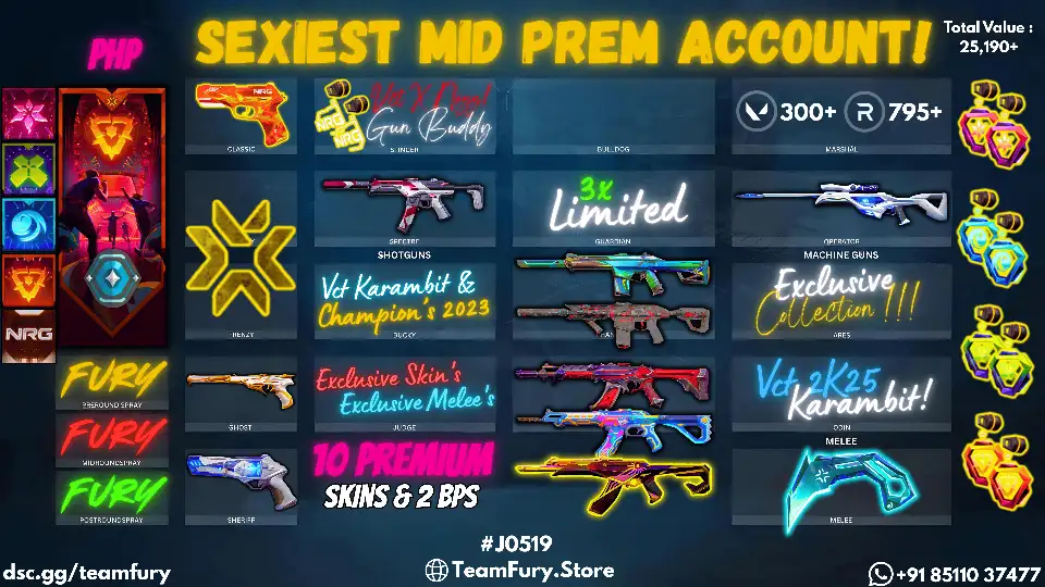 10 Premium Skin With VCT KARAMBIT x CHAMPIONS 23