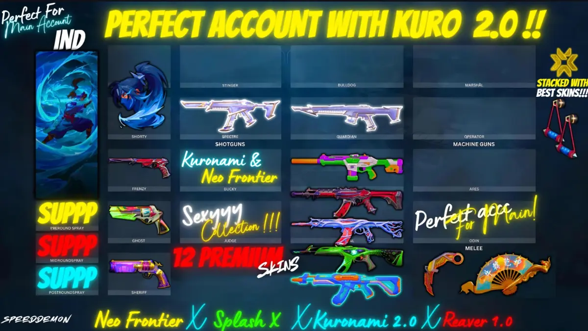 | RGX KARAMBIT | NEO SHERIFF | KURONAMI SPECTER | KURONAMI GUARDIAN | REAVER VANDAL | GIA VANDAL | BLASTX PHANTOM |