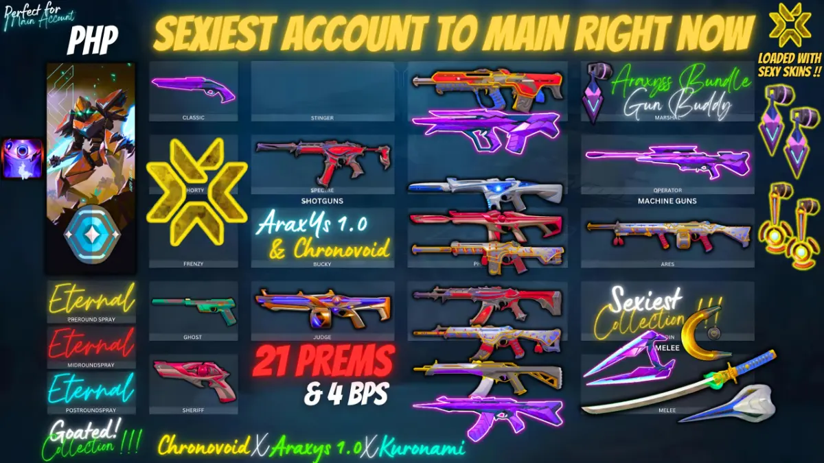 21 Prem 4 BPs * Rush Sale* (Araxys Bundle X Oni Katana X Chronovoid)