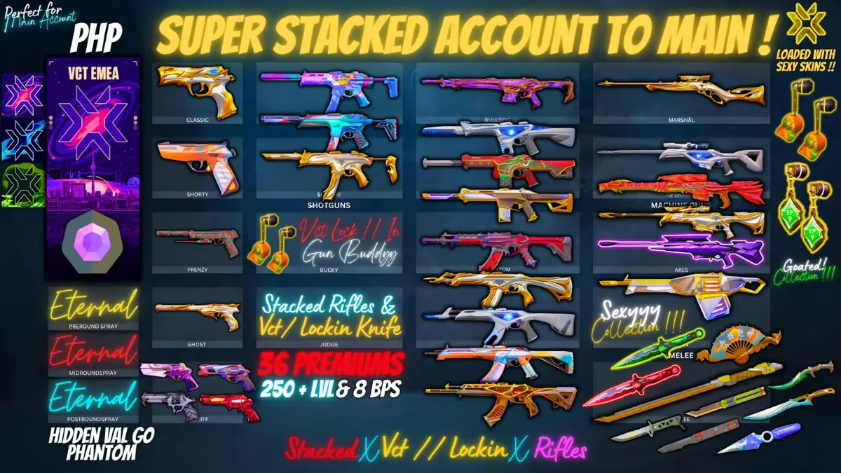 36 Prem 8 BP (Rush sale) VCT X OG Skins