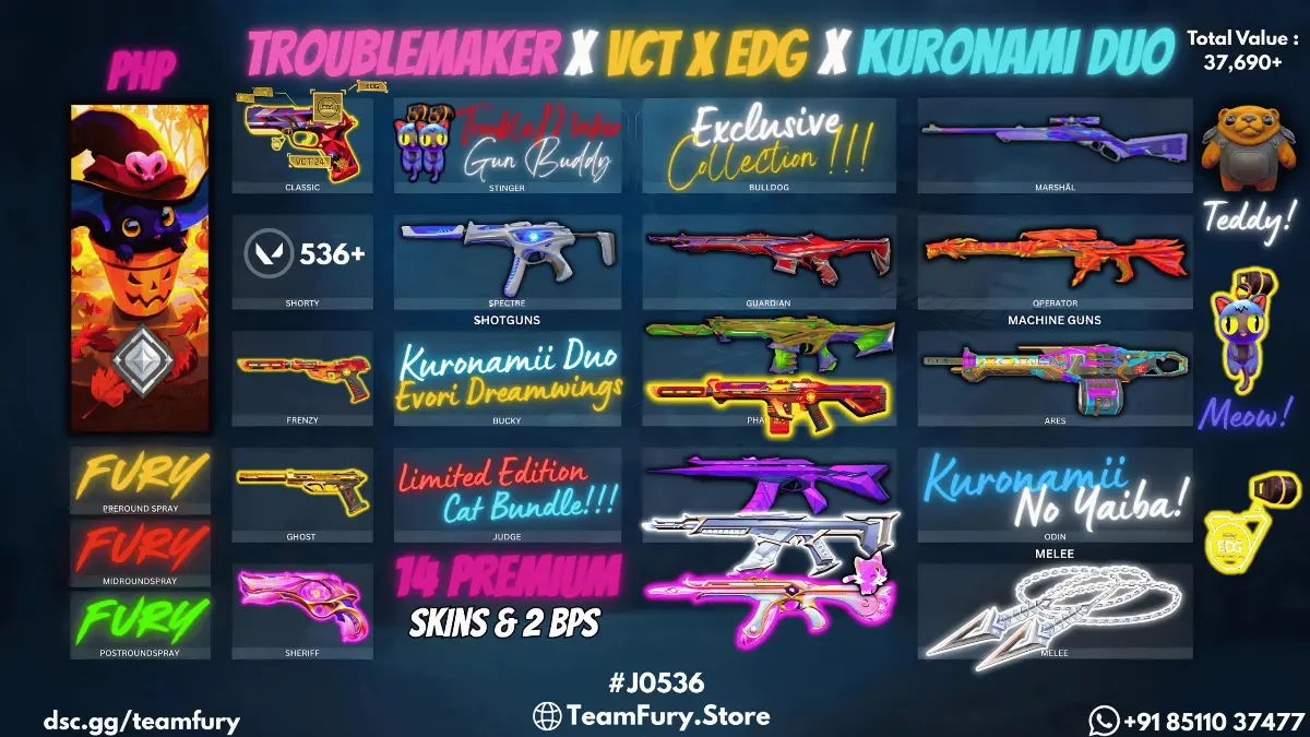 14 Premium Skins With Kuronami, Pookie, Trublemker