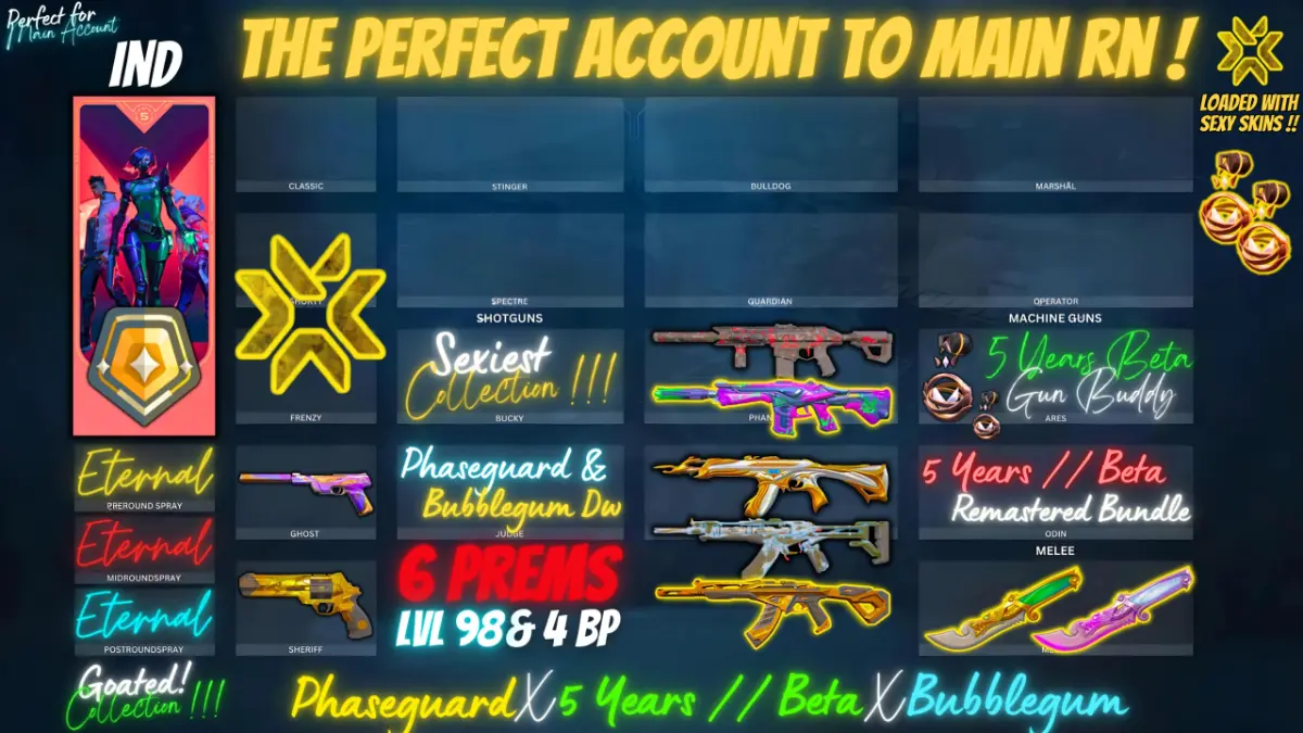 6 Prem 4 BPs (Phaseguard X Forsaken X Recon X BETA 5 Years)