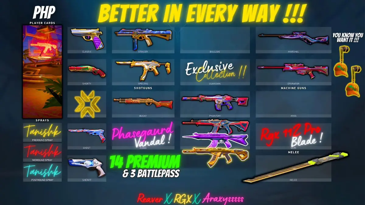 14 SKINS | SPREAD + PHASEGUARD + RGX