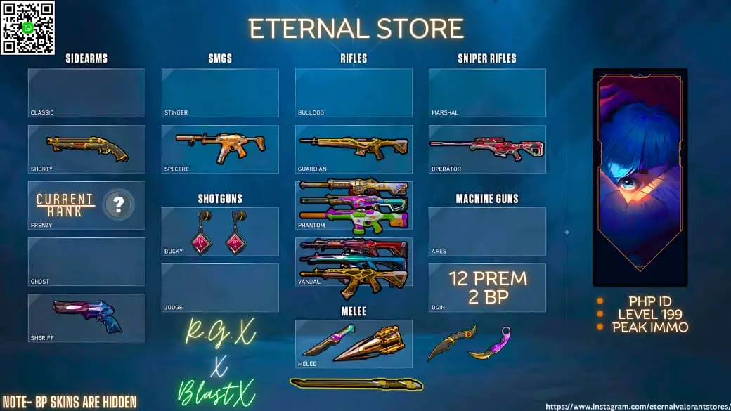 12 Prem 2 BP (RGX X Reaver X Prime X Ruin Dagger)