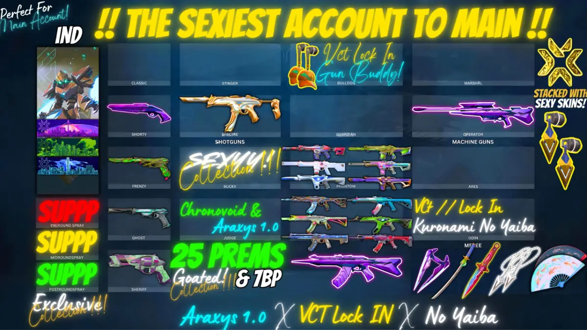 VCT LOCKIN | KURONAMI 1.0 KNIFE | ONI KATANA | SPECTRUM PHANTOM | PROTOCOL SHERIFF | PROTOCOL PHANTOM | KURONAMI GURDIAN | PTC VANDAL | ARAXYS OP |