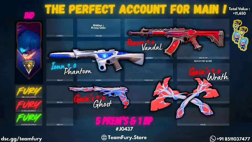 5 Premium Skins With Gaia's Wrath And Reaver Vandal