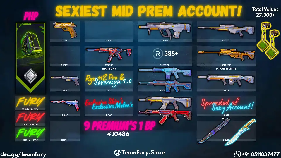 9 Premium Skins With RGX ButterFly Bundle and Lot of Friends
