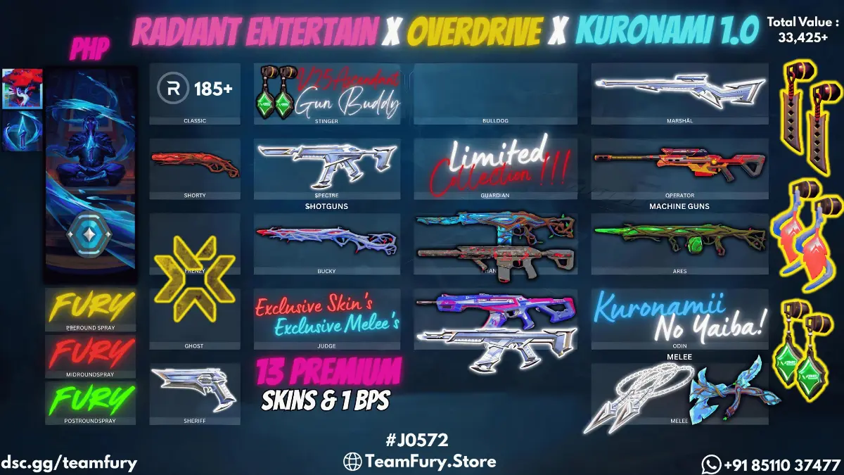 13 Premium Skins With KURONAMI x GAIA's Bundle