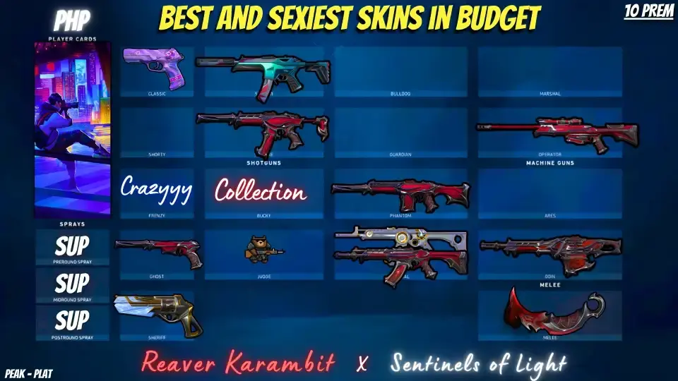 PERFECT SPREAD ACOUNT |10 PREMS | REAVER VANDAL | ORIGIN VANDAL |REAVER PHANTOM| REAVER KARAMBIT | REAVER SHERIFF | & MUCH MORE !