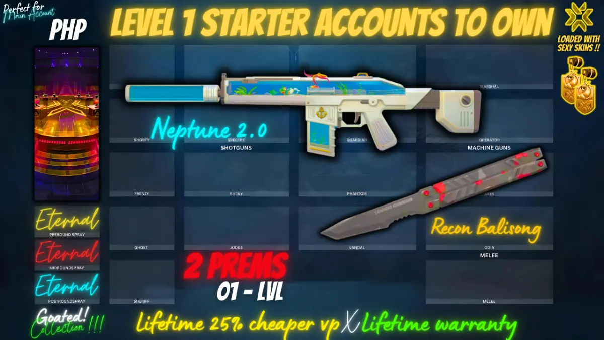Neptune Phantom X Recon Butterfly (Starter Account X Lifetime cheaper VP X Lifetime warranty)