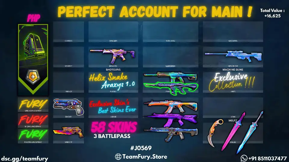 58 Skins With 3 Battlepass