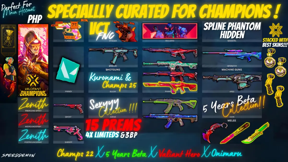 15 PREMS & 2 BATTLEPASS| 5 YEARS BETA |CHAMPS 22 BUTTERFLY| REAVER KARAMBIT | RGX | PRELUDE TO CHAOS | CHAMPS 22 BUNDLE | |REAVER 2.0 BUNDLE | & MORE