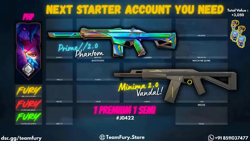 Prime Phantom With Minima Vandal (STARTER ACCOUNT)
