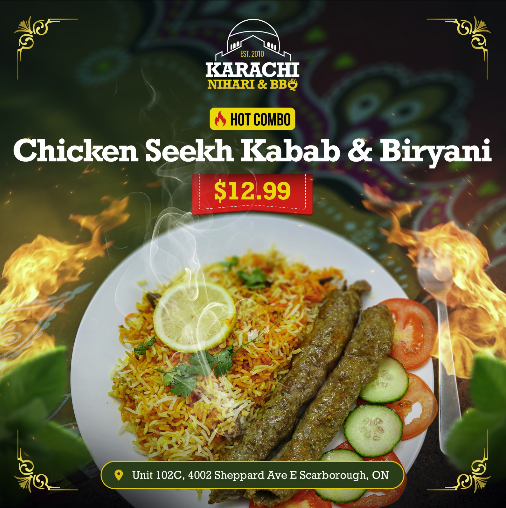 Chicken Seekh Kebab & Biryani image