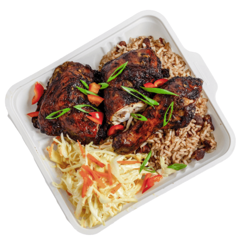 Jerk Chicken Quarter Meal image