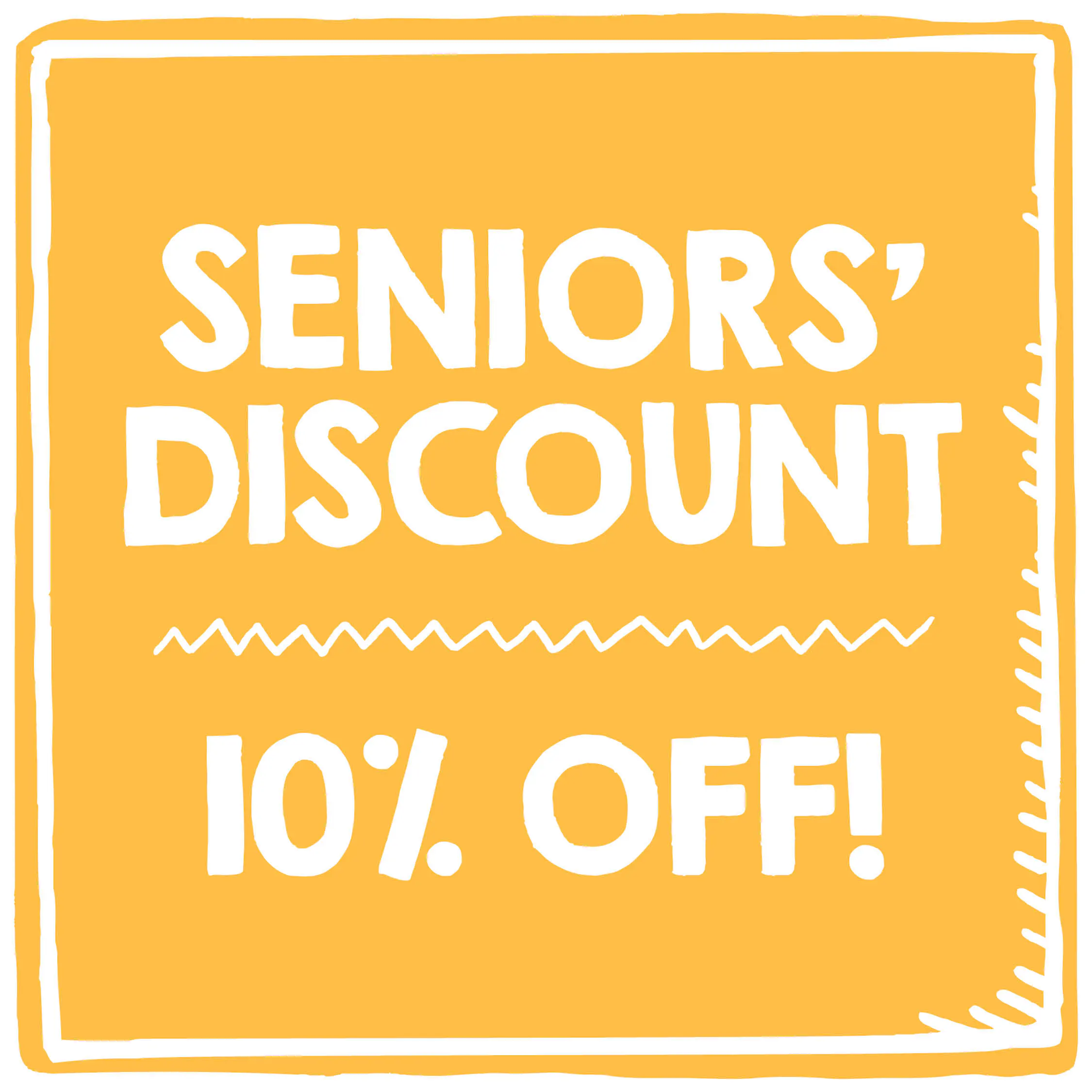 Seniors Save 10% ALL Day! image