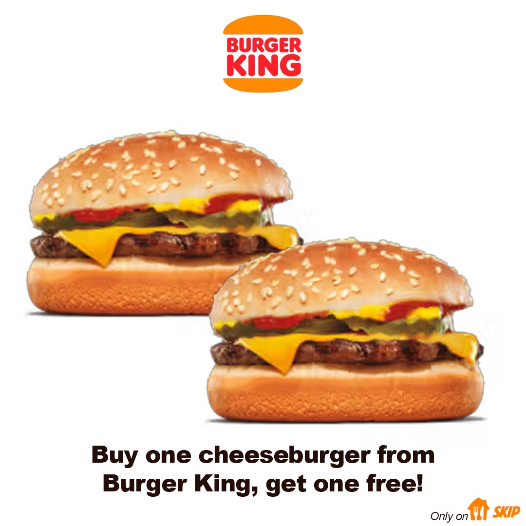 Buy one cheeseburger, get one free! image