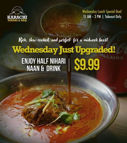 Half Nihari + Naan + Drink image