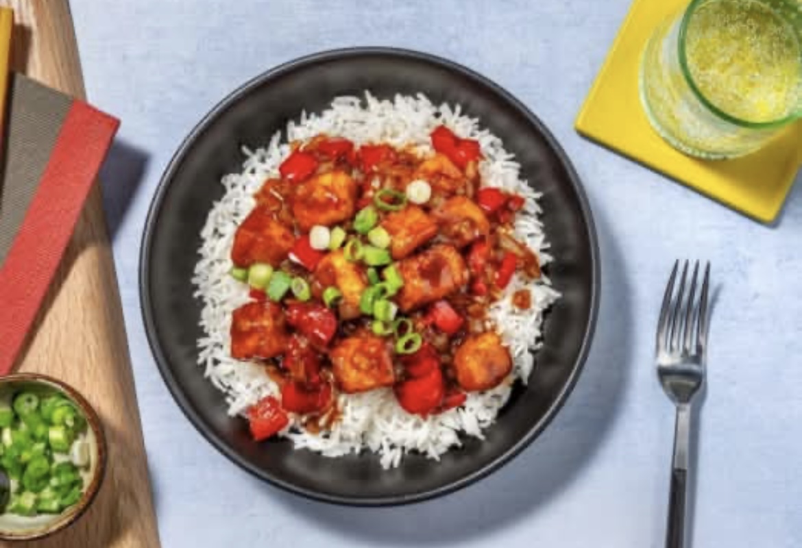 Chicken Chilli With Garlic Rice Hakka Style image