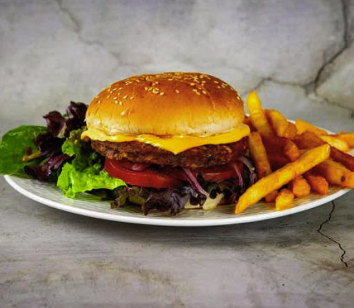 Veggie Cheeseburger Plate image