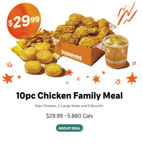POPEYES 10pc Chicken Family Meal image
