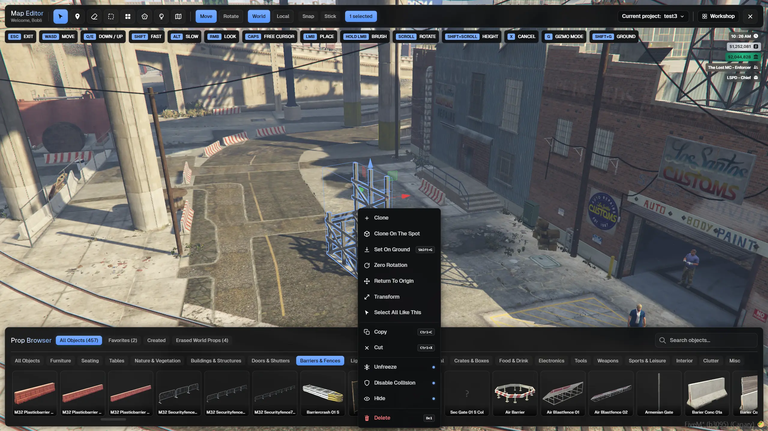 Right-Click Prop Actions