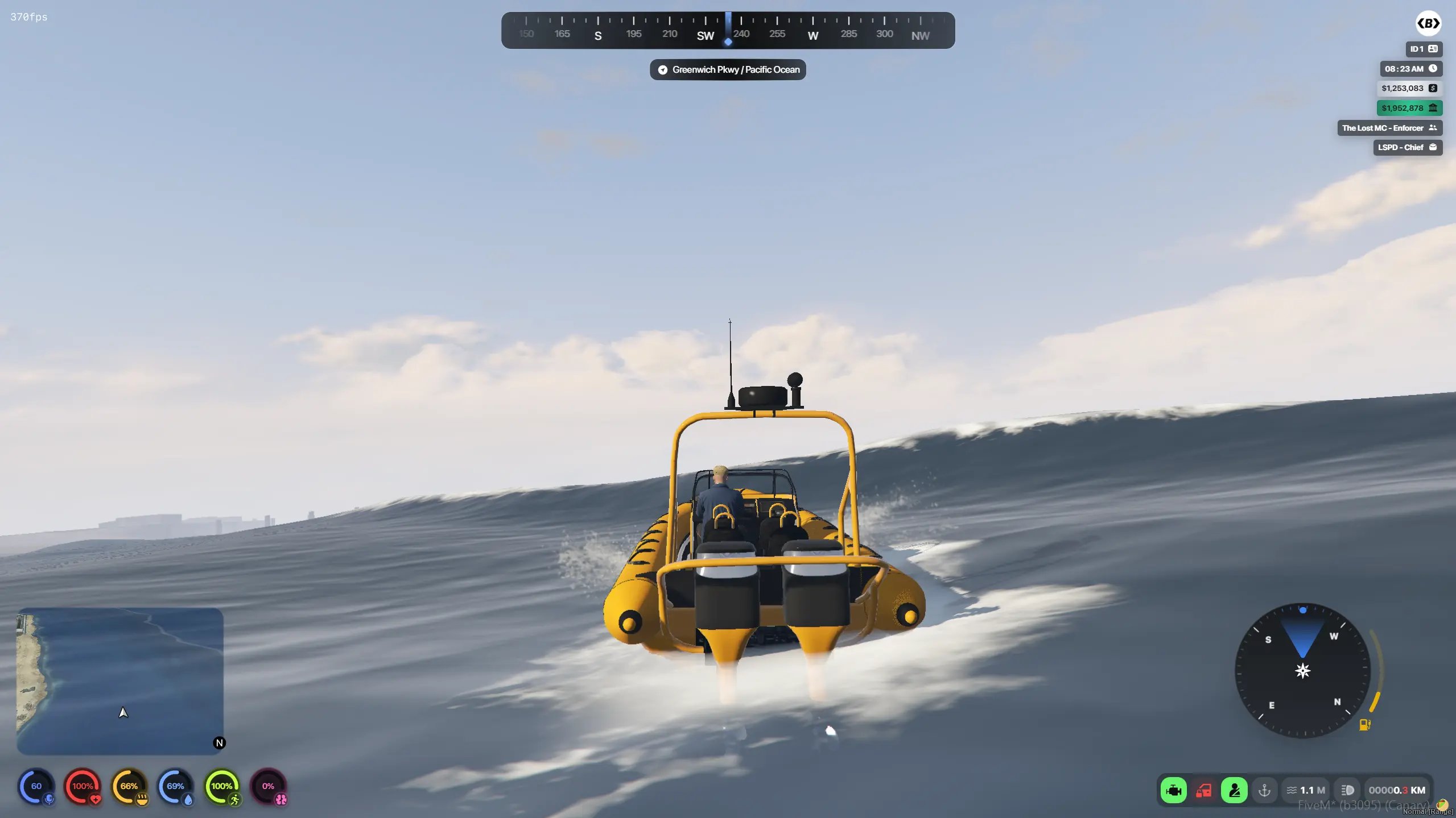 Boat HUD With Depth and Anchor