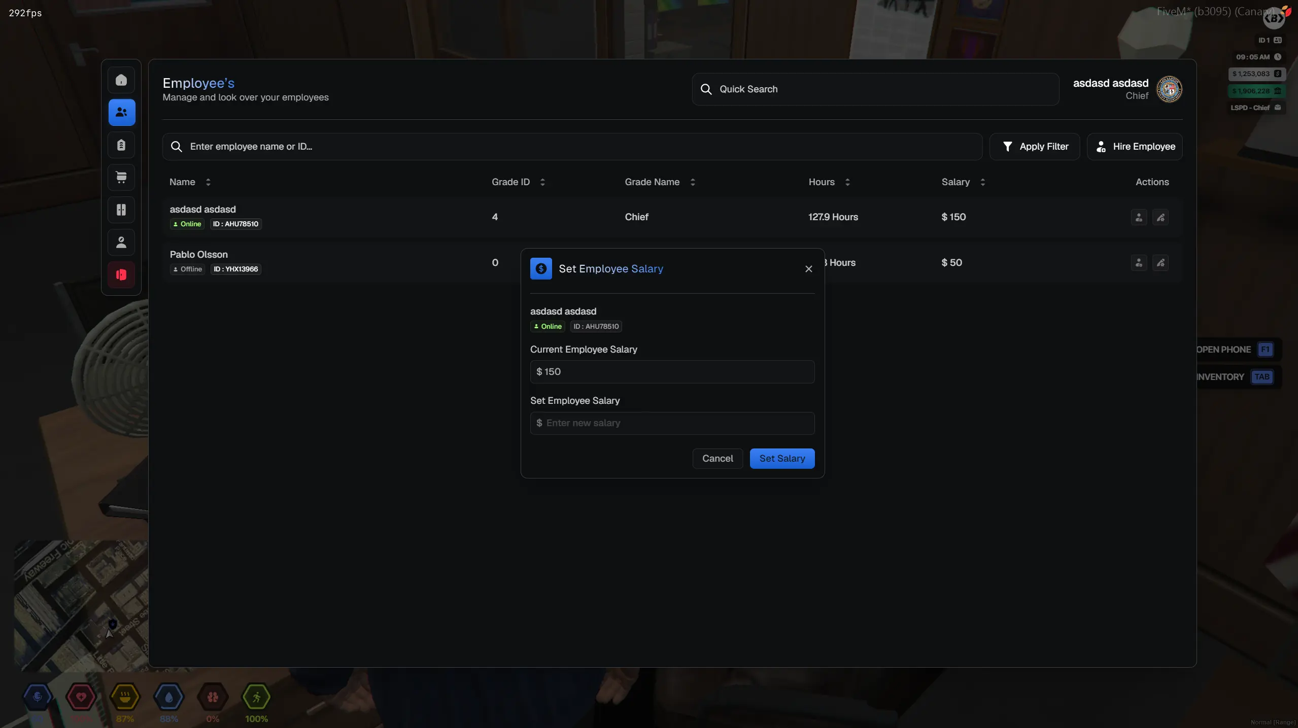 Custom Salaries