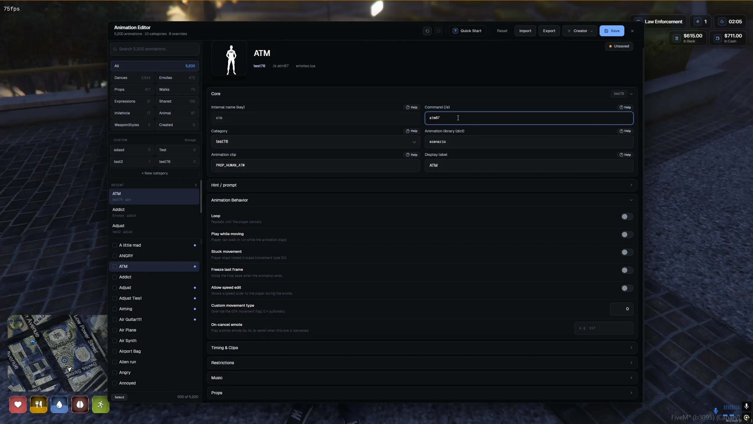 Built-In Animation Editor — Tune Every Emote Live, In-Game