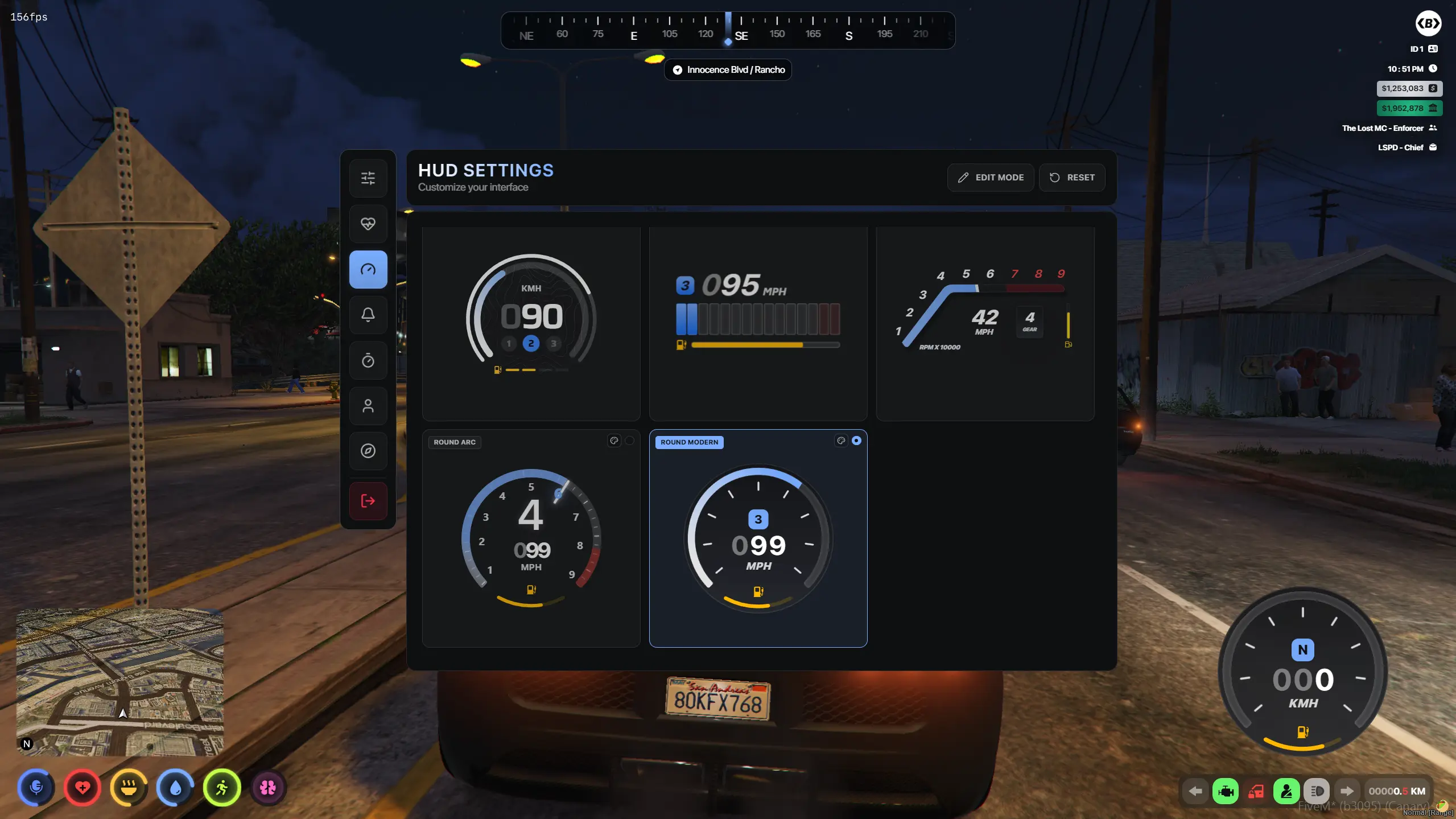 Multiple Speedometer Styles
